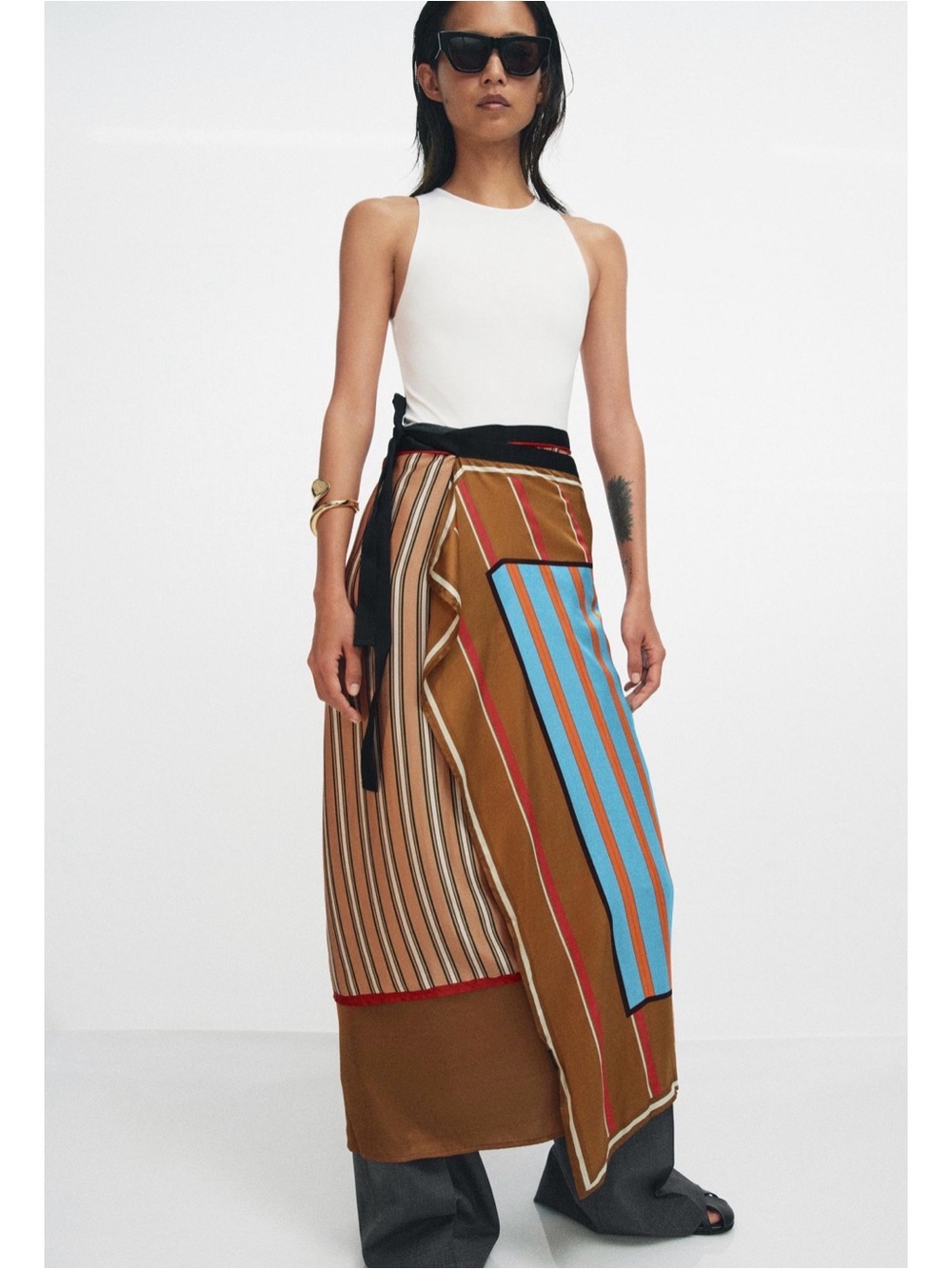 Zara STRIPED SCARF PAREO